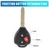 Toyota Camry 2007-2010 - 3 Buttons Uncut Key Remote Case