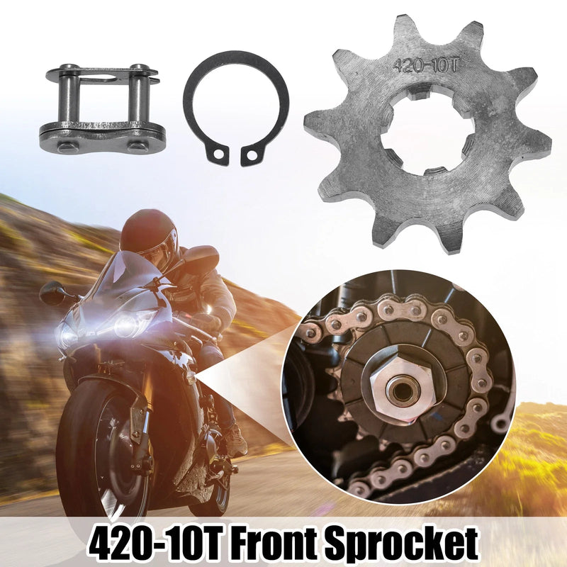 Dirt Bike Mini Bike 1 x Set 420 10T 17mm Motorcycle Front Engine Sprocket