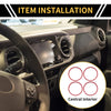 Toyota Tacoma AC Vent Dashboard Decoration Rings Red (2016–2023)