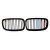 BMW E70 X5 E71 X6 M-color Gloss Black Front Bumper Kidney Grills (2007-2013)