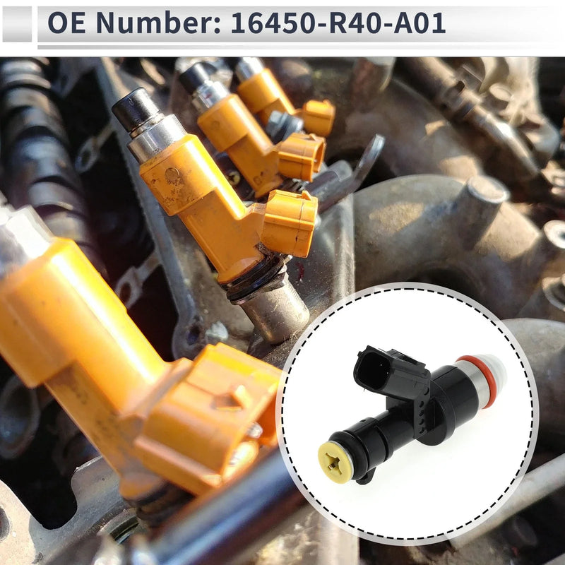 Honda Accord 2.4 (2008-2012) - 1 x No.16450-R40-A01 Black Fuel Injector