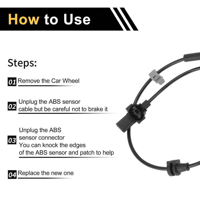 Honda Fit (2015-2020) 1 x Sensor ABS Wheel Speed Sensor