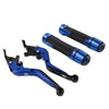 Kawasaki Z650 Z900 Blue Extendable Brake Clutch Levers Grip Set (2017-2023)