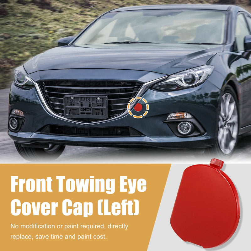 Mazda 3 Red Front Bumper Tow Hook Cover (2014-2016)
