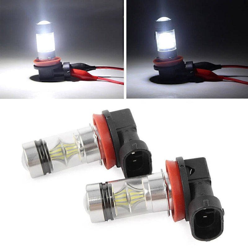 Car H8/H11 6000K 100W LED Fog Driving Light Bulbs
