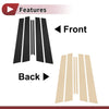 Nissan Maxima (2000-2003) Black 6 Pcs Car Door Pillar Window Trim
