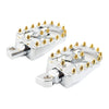 Harley Dyna Sportster Fatboy Chrome Gold Wide Fat Foot Pegs