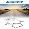 Motorcycle M10 M8 2 x Motorcycle Rear-View Mirrors Prismatic Handlebar White