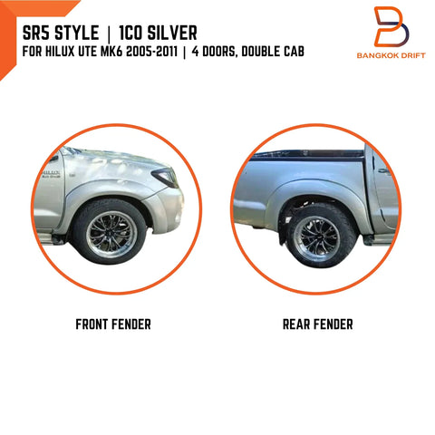 Toyota Hilux Ute Vigo MK6 2005-2011 SR5 4DR 6" Fender Flares