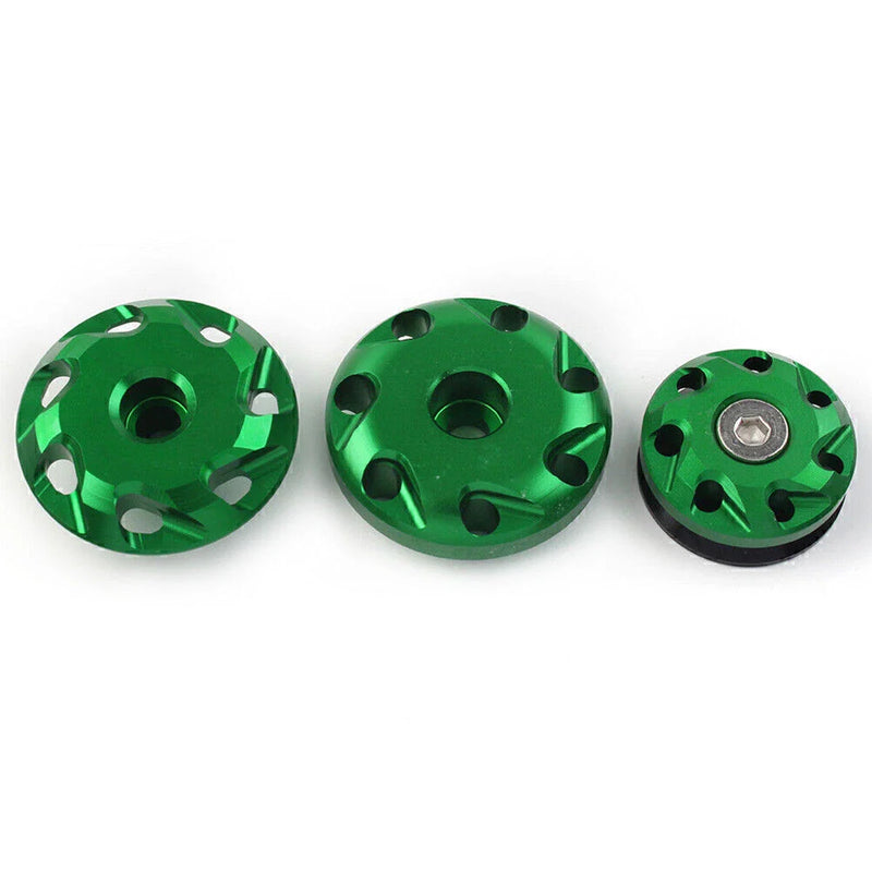 Kawasaki NINJA1000 Z1000 Z1000SX Green Frame Hole Cover Plug Cap Set (2011-2016)