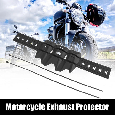 Universal Motorcycle Muffler Silencer Exhaust Guard Protector Black