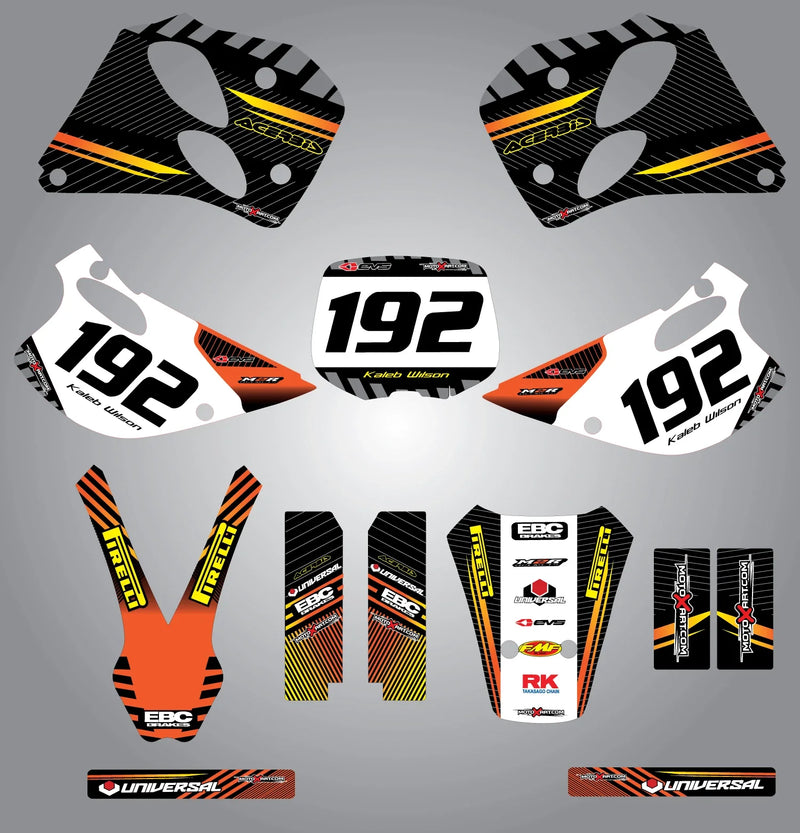 KTM 2-Stroke Custom Graphics Full Sticker Kit (1993-1997)