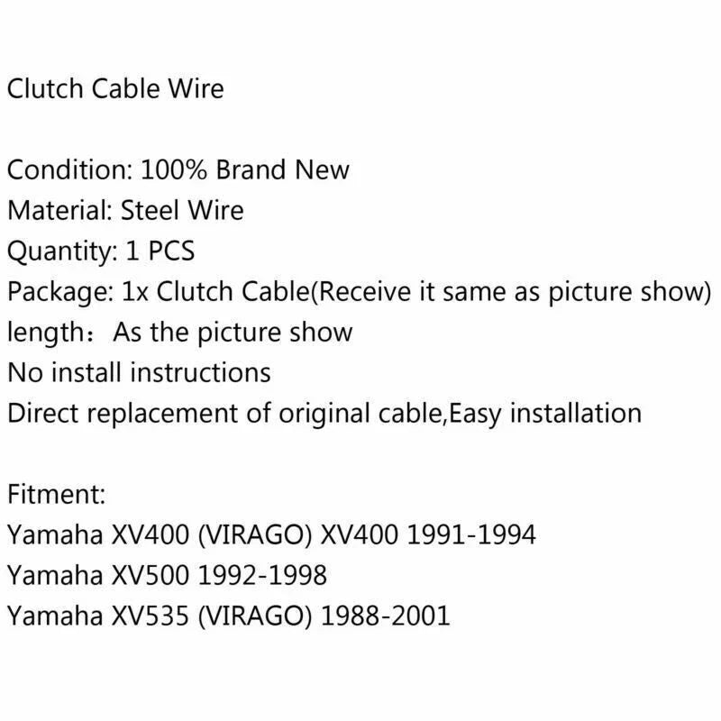 Yamaha XV500 XV400 XV535 Clutch Cable (1992-1998)