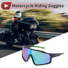 Set Motorcycle Riding Goggles Green Lens Black Green Frame Tri-Acetyl Cellulos