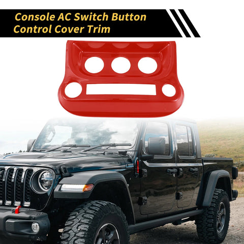 Jeep Wrangler JK JKU 2011-2017 Red AC Switch Control Cover Trim