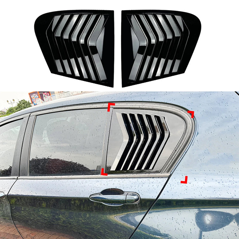 BMW F20 F21 (2011-2021) Black 2 x Rear Side Window Louver Trim Covers