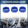 Honda CR-V (2023-2024) - 3 x Blue AC Media Volume Switch Knob Cover Ring