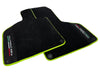 Lamborghini Huracan with Alcantara Leather & Green Trim Black Floor Mats