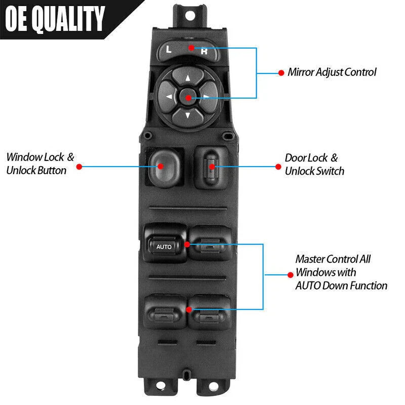 Dodge Power Window Door Master Switch (56049805AB, 56045334AE)