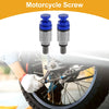 Motorcycle Screw M5x0.8 Fork Air Bleeder Valve Metal Blue 2 x Pcs
