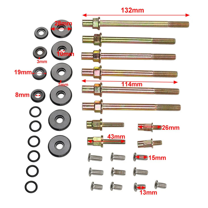 Honda K-Series K20 K24 Silver Engine Valve Cover Washer Screws (2002-2011)