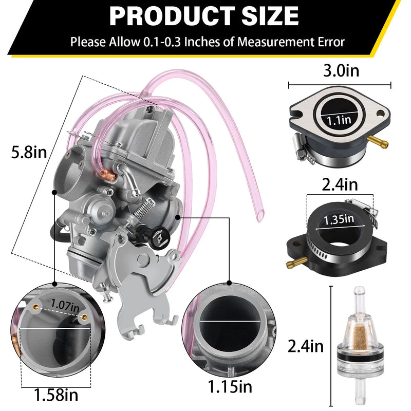 Yamaha TTR230 2005-2025 w / Intake Boot Carburetor