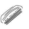 VW Golf 8 (2021-2024) Chrome Black Window Weatherstrip Trim