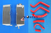 Honda CR250R CR250 Aluminum Radiator & Black Hose (1990-1991)