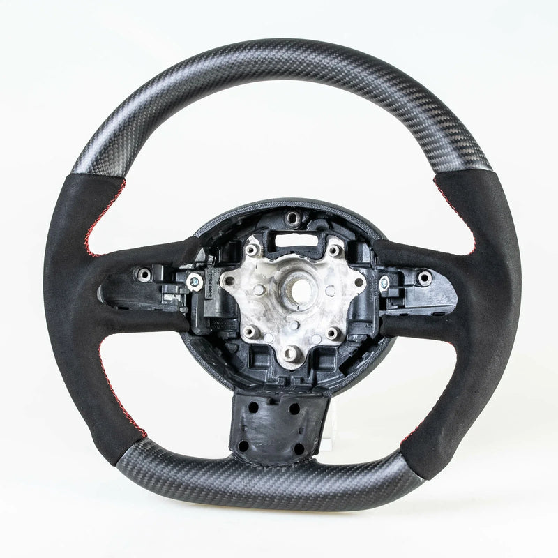 Mini R55 R56 R57 R58 R60 R61 Flat Bottom Matte Carbon Suede Steering Wheel (2006-2019)