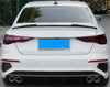 Audi A3 S3 Sedan Rear V Style Boot Spoiler Wing Carbon Fiber (2021-2023)