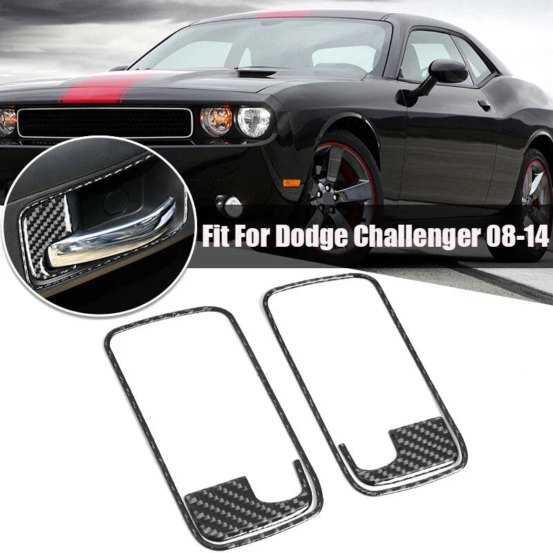 Dodge Challenger Dry Carbon Fiber Interior Door Handle Bowl Trim (2008-2014)