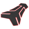 Motorcycle Fuel Tank Protector PVC Rubber Pad Emblem Badge Sticker Red