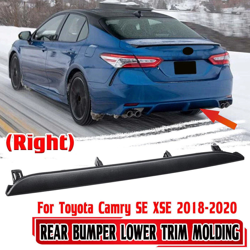 Toyota Camry SE XSE 1X Right Rear Bumper Trim Molding Black (2018–2020)