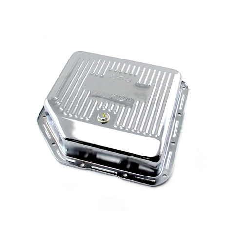TH350 Chrome Finned Turbo Deep Transmission Oil Pan