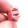 Car 8 Pcs Pink Plastic Push-in Female MINI Fuse 30A (DC 32V)