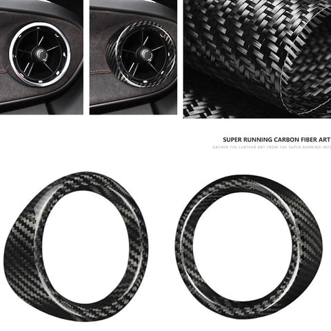 Chevrolet Camaro 2 x Black Carbon Fiber Air Vent Trim (2016-2024)