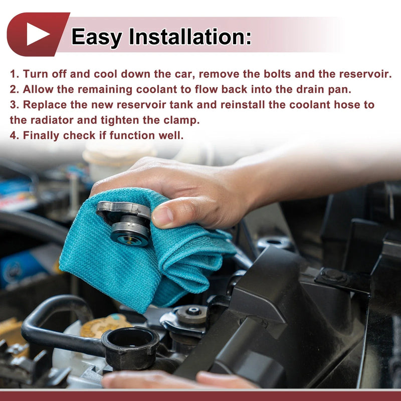 Chrysler 200 Coolant Expansion Overflow Tank with Cap Pipe