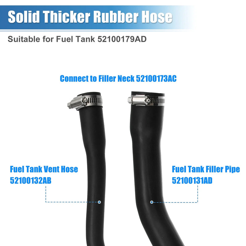 Jeep Cherokee XJ (1997-2001) w / Clamps Fuel Fill Vent Hose Pipe