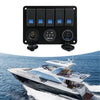Truck and Caravan Marine Switch Panel Waterproof with USB Charging