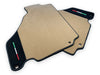 Ferrari 360 Modena with Carbon Fiber Leather Beige Floor Mats Set (1999-2005)