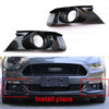 Ford Mustang 2015-17 Real Carbon Fiber Front Bumper Fog Lights  Cover Trim