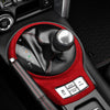 Subaru BRZ, Toyota GT86 1pc Red Leather Gear Shift Box Cover (2012-2020)
