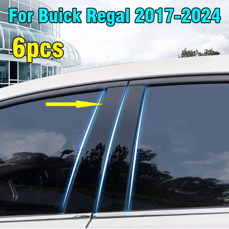 Buick Regal 6x Window Pillar Posts Door Trim Cover (2017–2024)