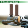 Motorcycle Grips 7/8in Hand Bar Throttle Cover Light Brown