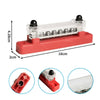 Black Red 6 Way Bus Bar Power Distribution Terminal Block 12V 150A