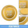 Lexus IS ES RX GS NX - Aluminum Gold Tone Ignition Button Sticker