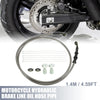 1 Set 1.4m Motorcycle Hydraulic Brake Line Hose with Screws