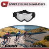 Cycling Sunglasses Motorcycle Riding Goggles Silver Tone Lens Black Frame