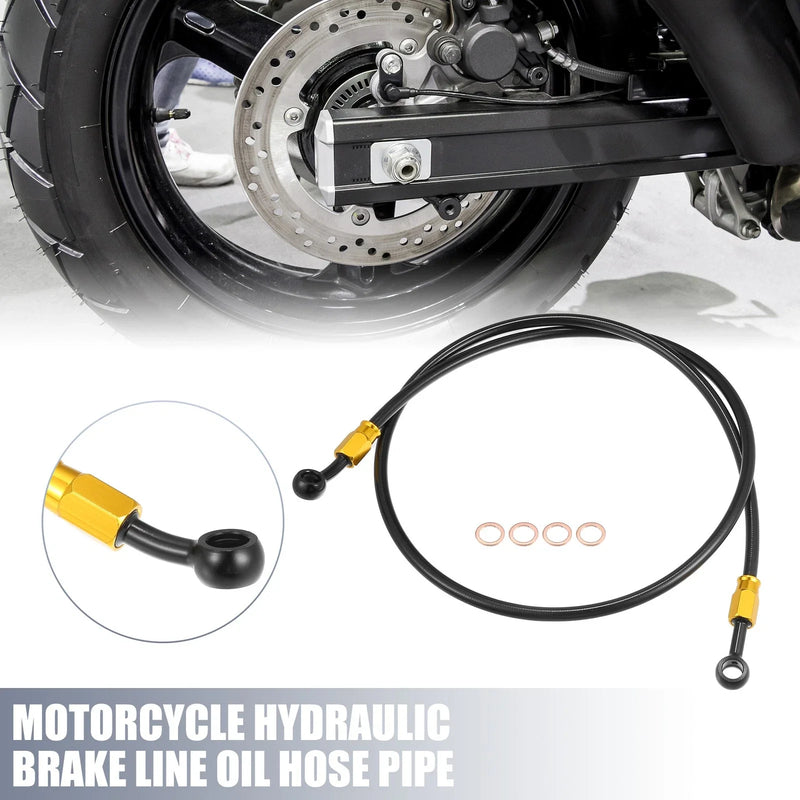 Make Model 110cm Length 10mm ID Motorcycle Brake Line Oil Hose Pipe 28° 0°