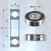 Vehicle 2 x Bearings 12x28x8mm Double Rubber Sealed Ball Bearings